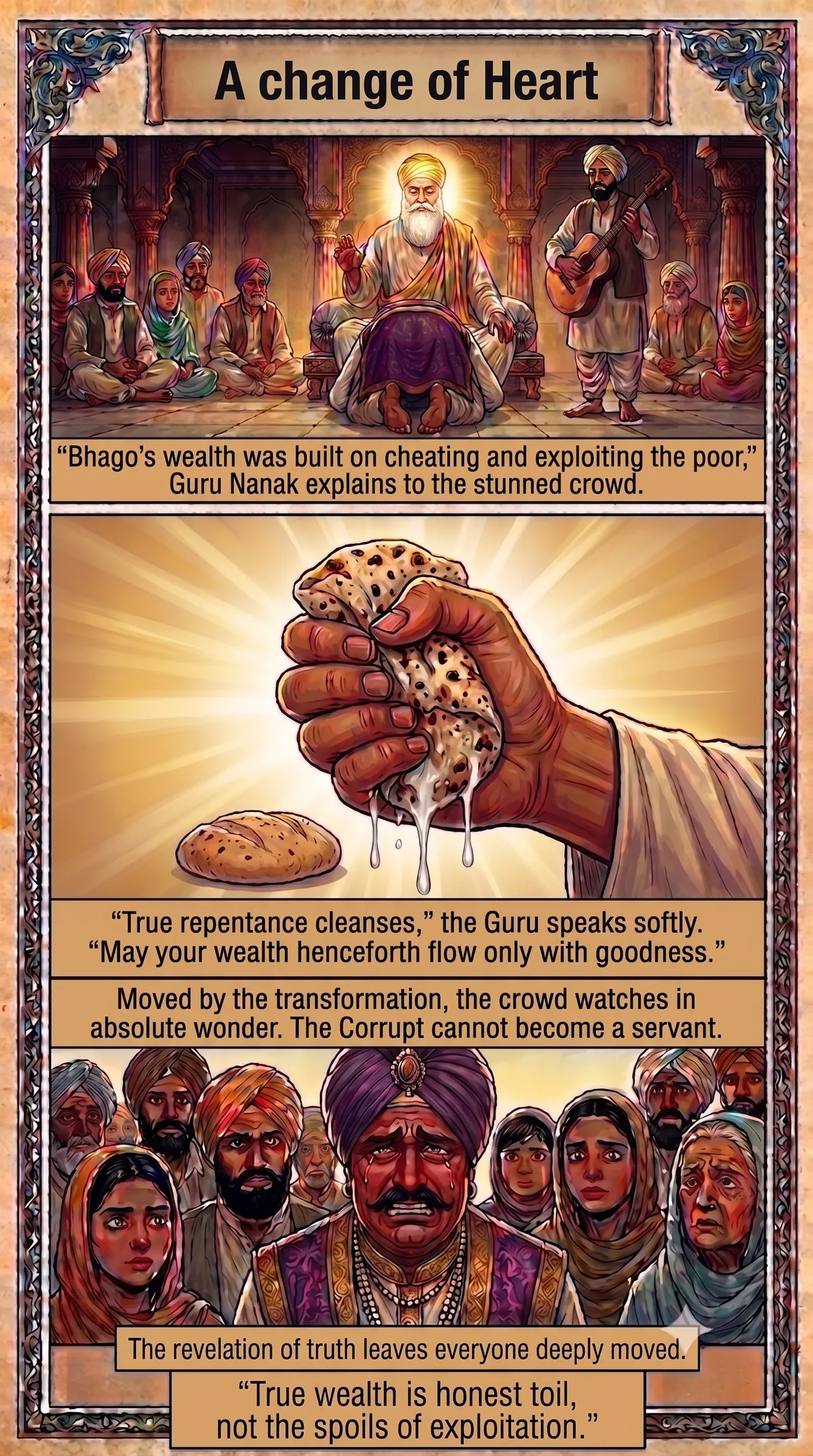 Page 9 of Guru Nanak and the Two Loaves